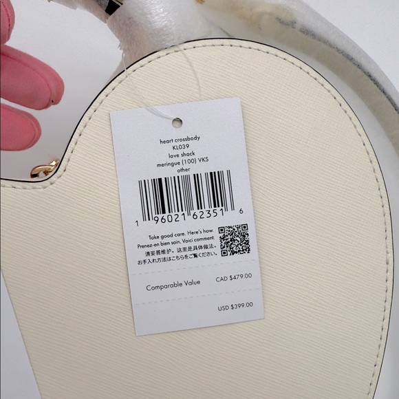 Kate Spade Love Shack Perforated Heart Crossbody Meringue - Picture 9 of 16